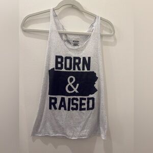 Women’s Gray Tank Top PA Pennsylvania born & raised very soft